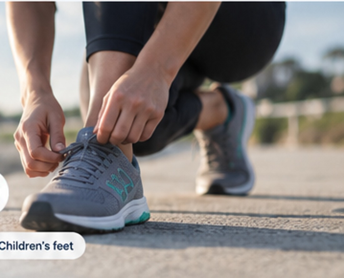 Runner tying a shoe